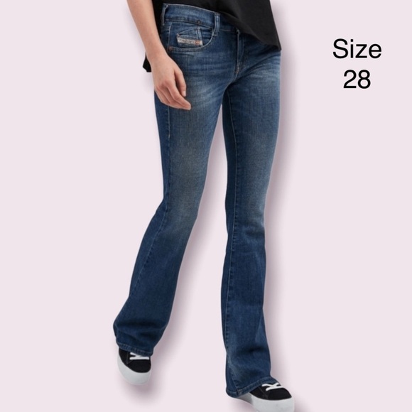 DIESEL Riden Jeans 28/32 Blue Denim Mid-Rise 0010CP - Picture 1 of 16